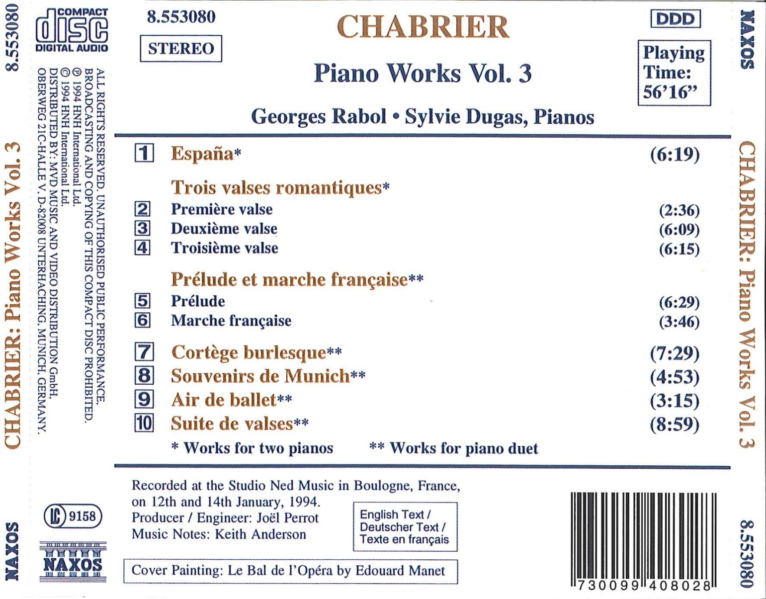 CHABRIER: Piano Works vol. 3 - slide-1