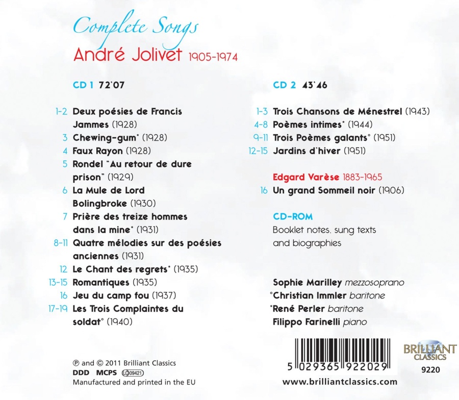 Jolivet: Complete Songs - slide-1