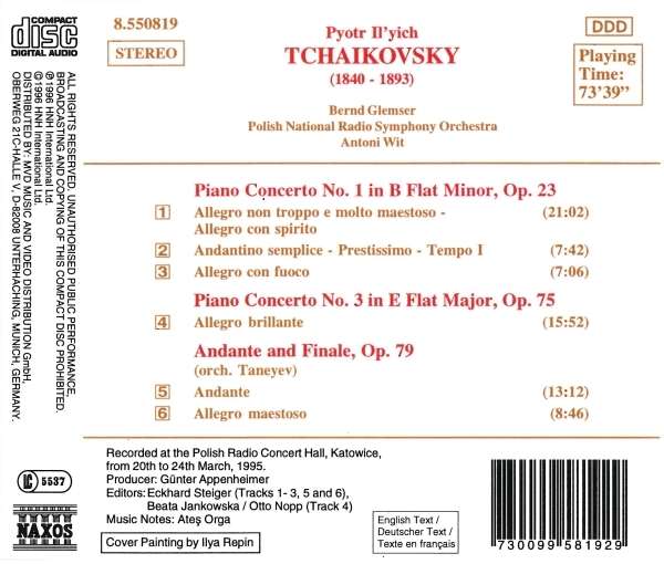 TCHAIKOVSKY: Piano Concertos Nos. 1 & 3 - slide-1