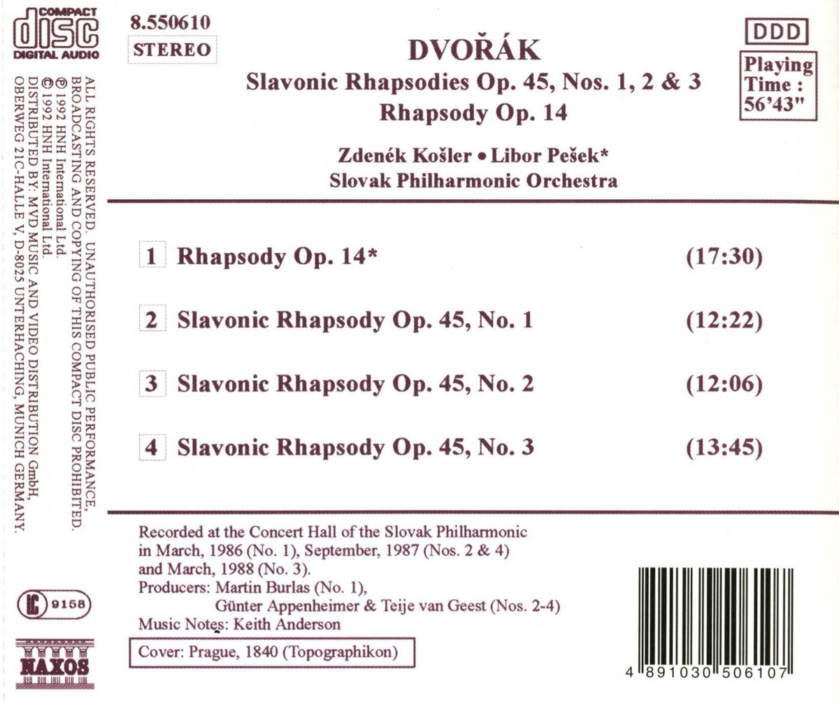 DVORAK: Slavonic Rhapsodies - slide-1