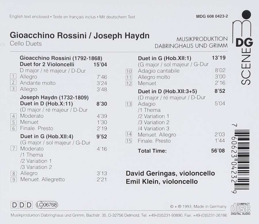 Rossini & Haydn: Cello Duets - slide-1