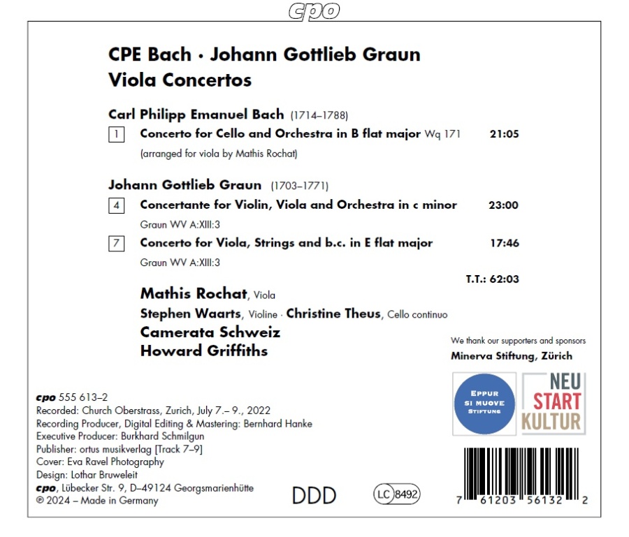 C.P.E. Bach & Graun: Viola Concertos - slide-1