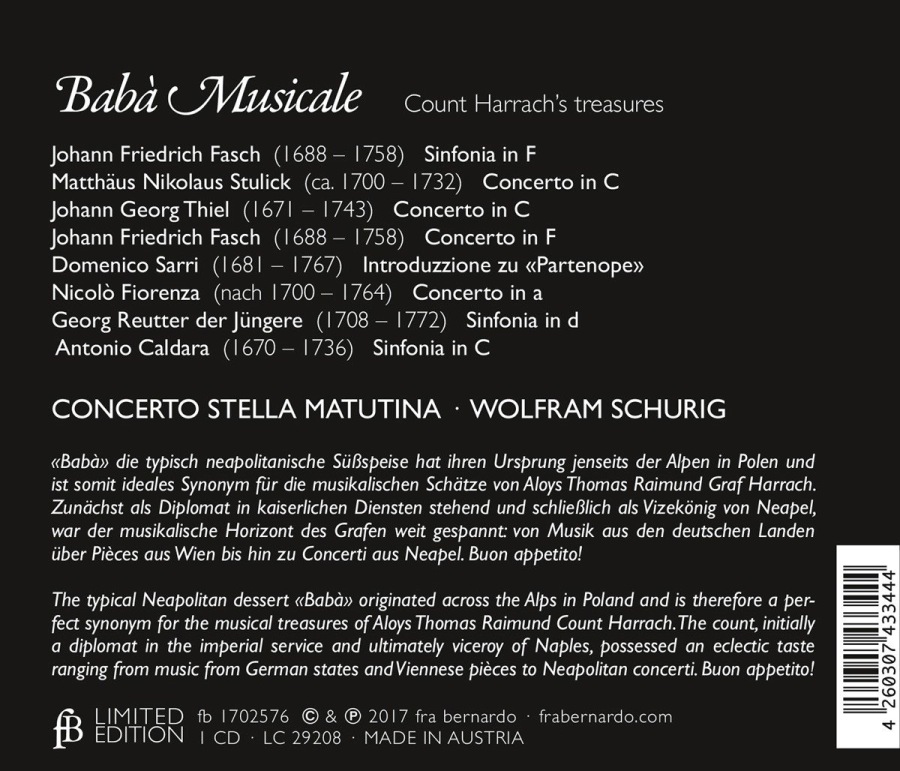 Bab? Musicale - Count Harrach’s treasures: Fasch; Caldara; ... - slide-1