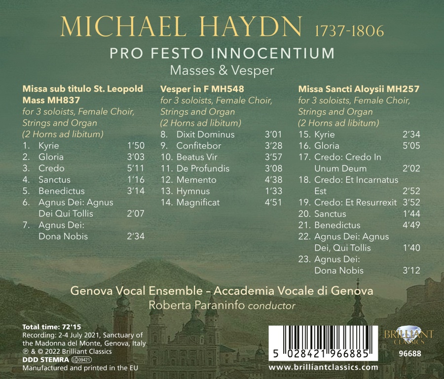 Michael Haydn: Pro Festo Innocentium - Masses & Vesper - slide-1