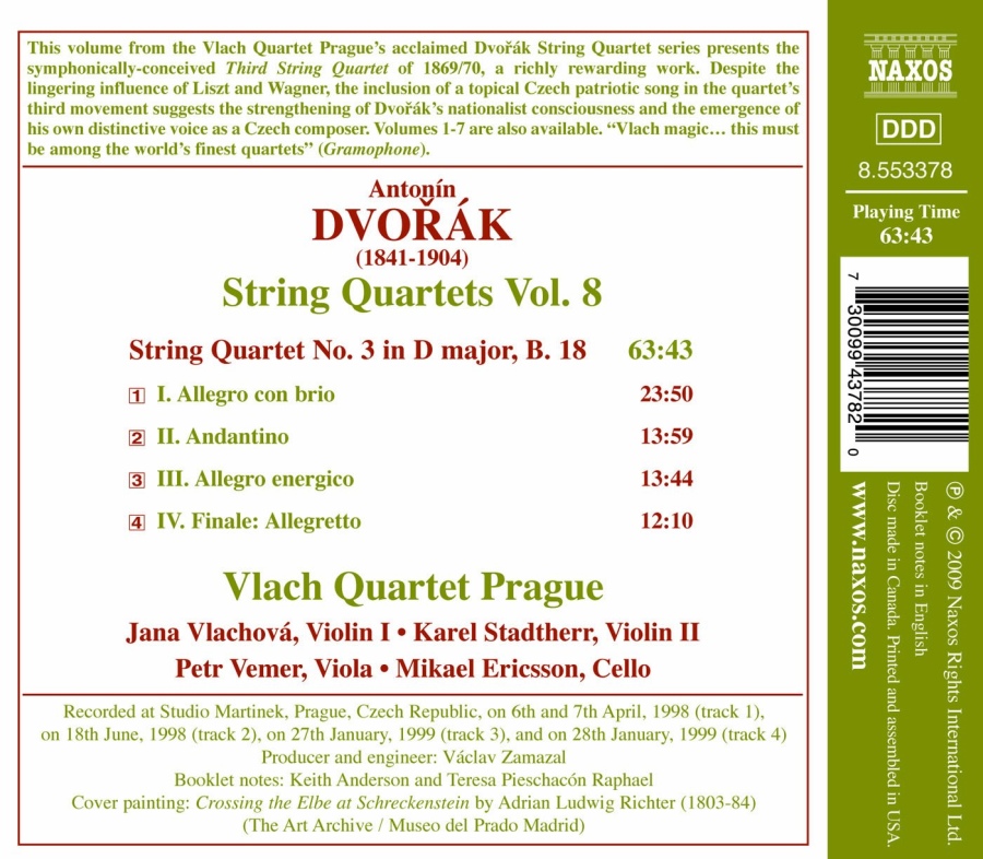 Dvorak: String Quartets Vol. 8 - Quartet No. 3 in D major - slide-1