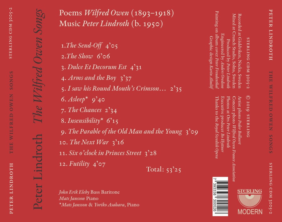 Lindroth: Wilfred Owen Songs - slide-1