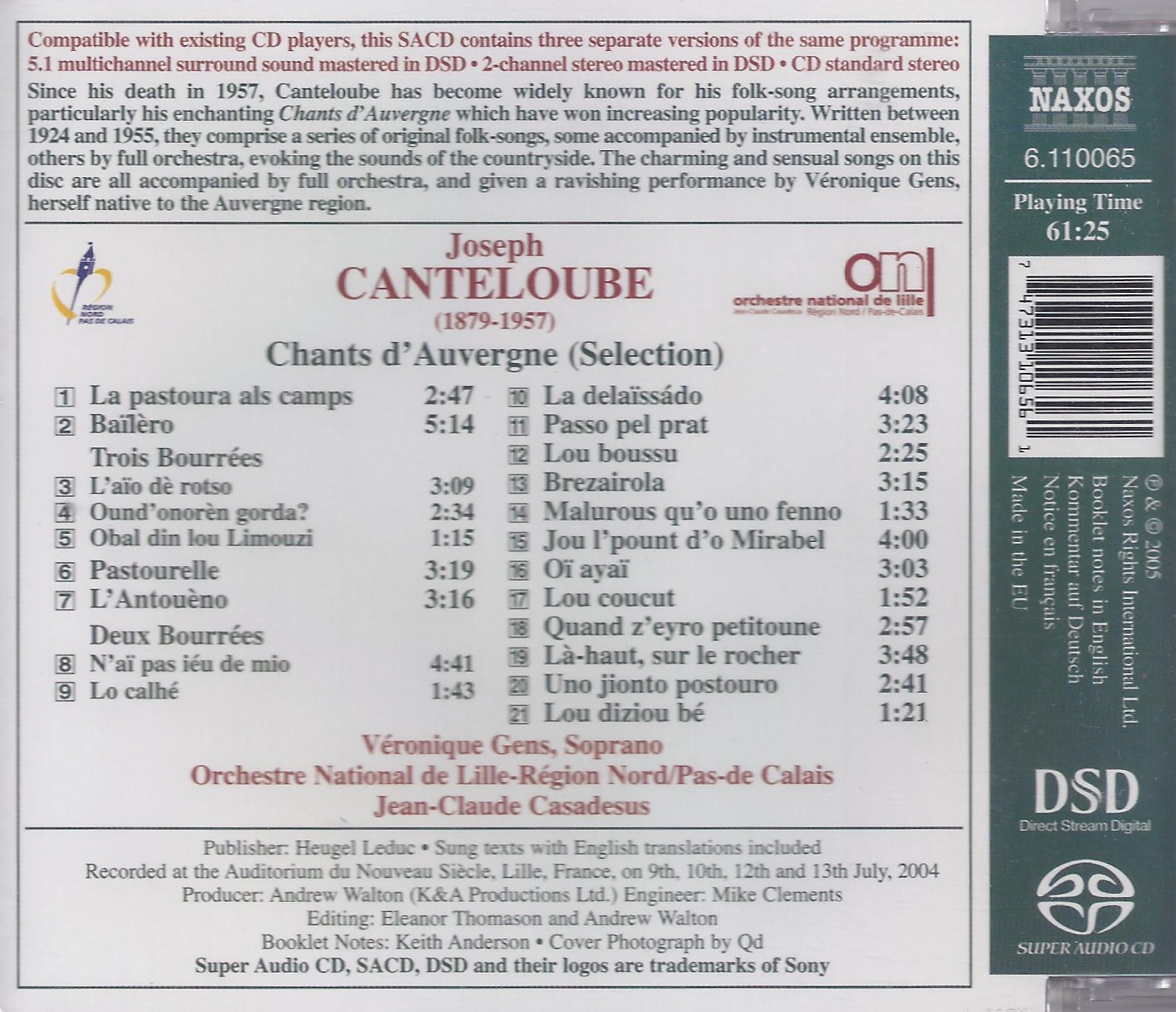 CANTELOUBE: Chants d'Auvergne - slide-1