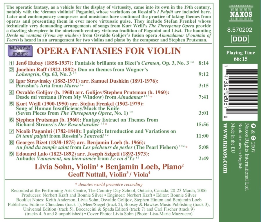 Opera Fantasies for Violin - slide-1
