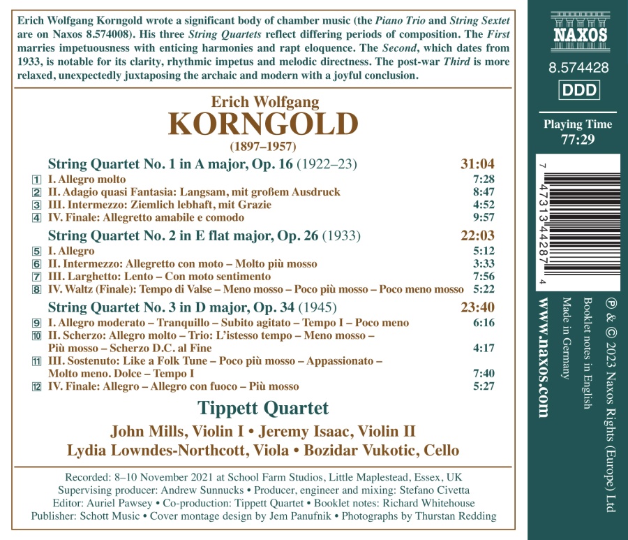 Korngold: String Quartets Nos. 1–3 - slide-1