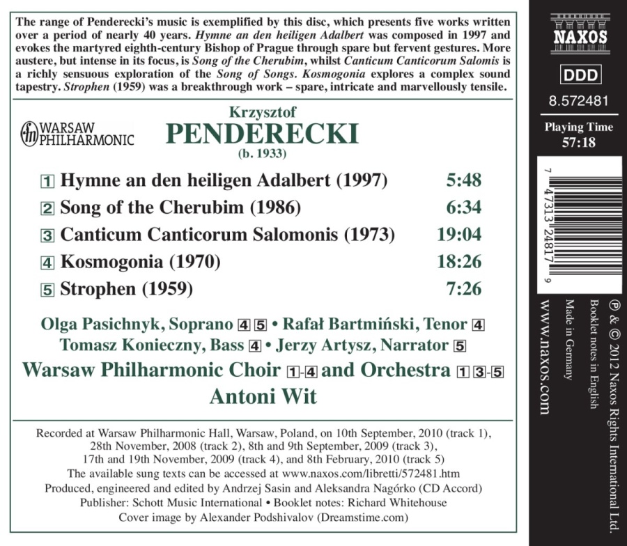 Penderecki: Canticum Canticorum Salomonis, Kosmogonia - slide-1