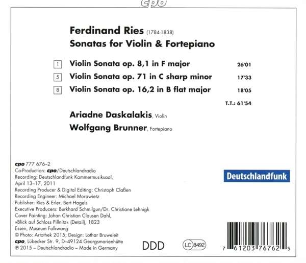 Ries: Sonatas for Violin & Fortepiano - slide-1