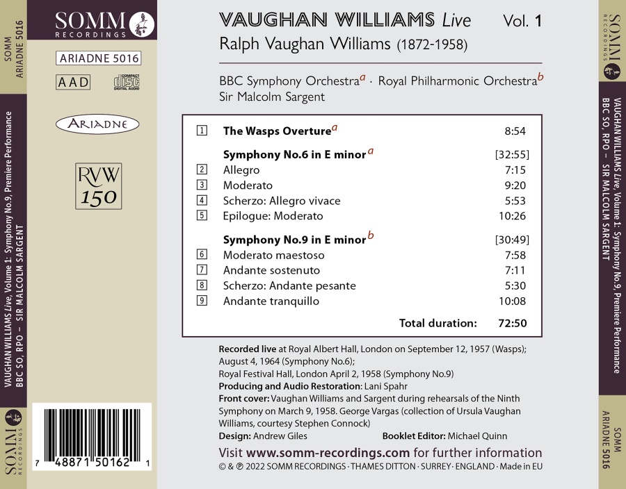 Vaughan Williams Live Vol. 1 - slide-1