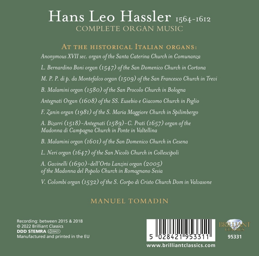 Hassler: Complete Organ Music - slide-1