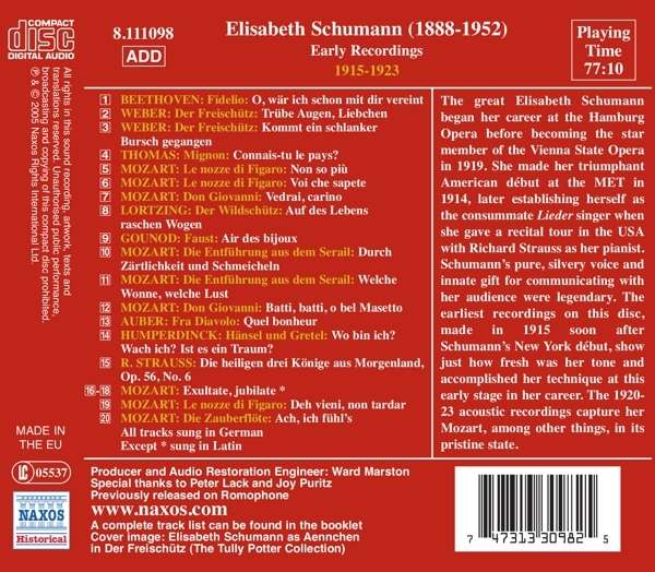 Elisabeth Schumann -  Early Recordings 1915-19 - slide-1