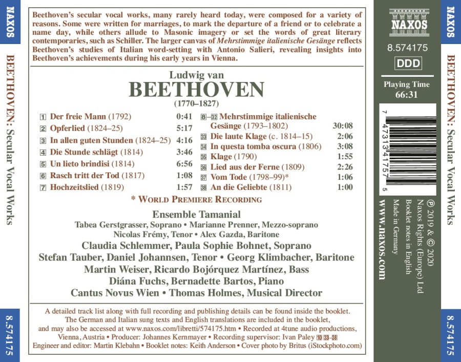 Beethoven: Secular Vocal Works - slide-1