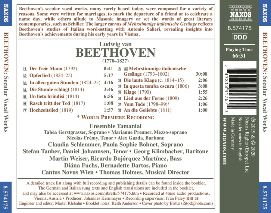 Beethoven: Secular Vocal Works - slide-1