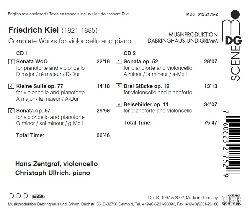 Kiel: Complete Works for violoncello and piano - slide-1