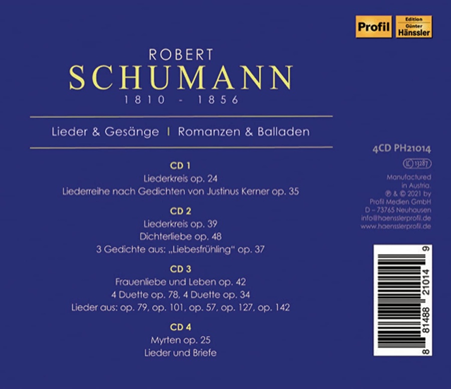 Schumann: Lieder & Gesänge; Romanzen & Balladen - slide-1