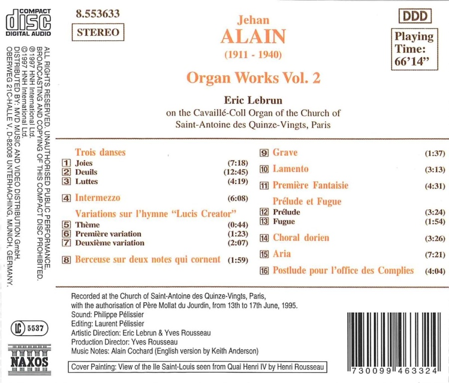 ALAIN: Organ Works Vol. 2 - slide-1
