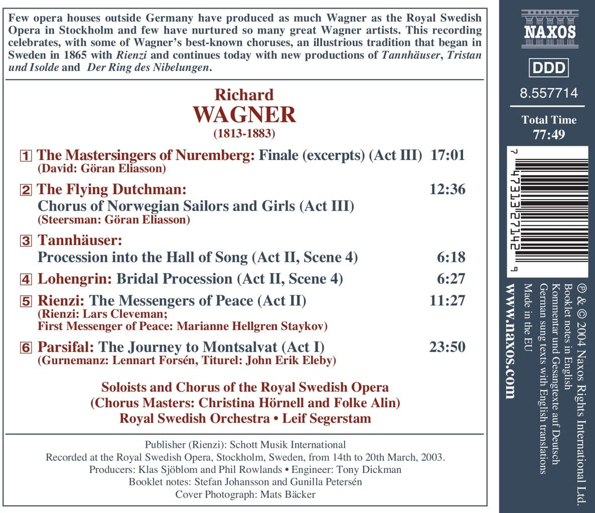 WAGNER: Opera Choruses - slide-1