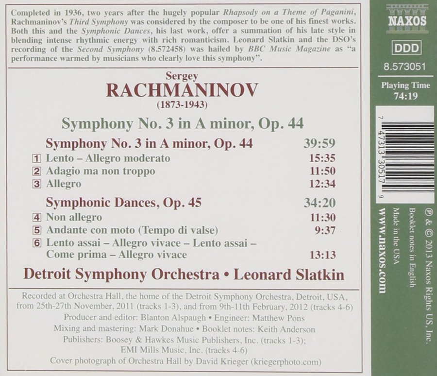 Rachmaninov: Symphony No. 3, Symphonic Dances - slide-1