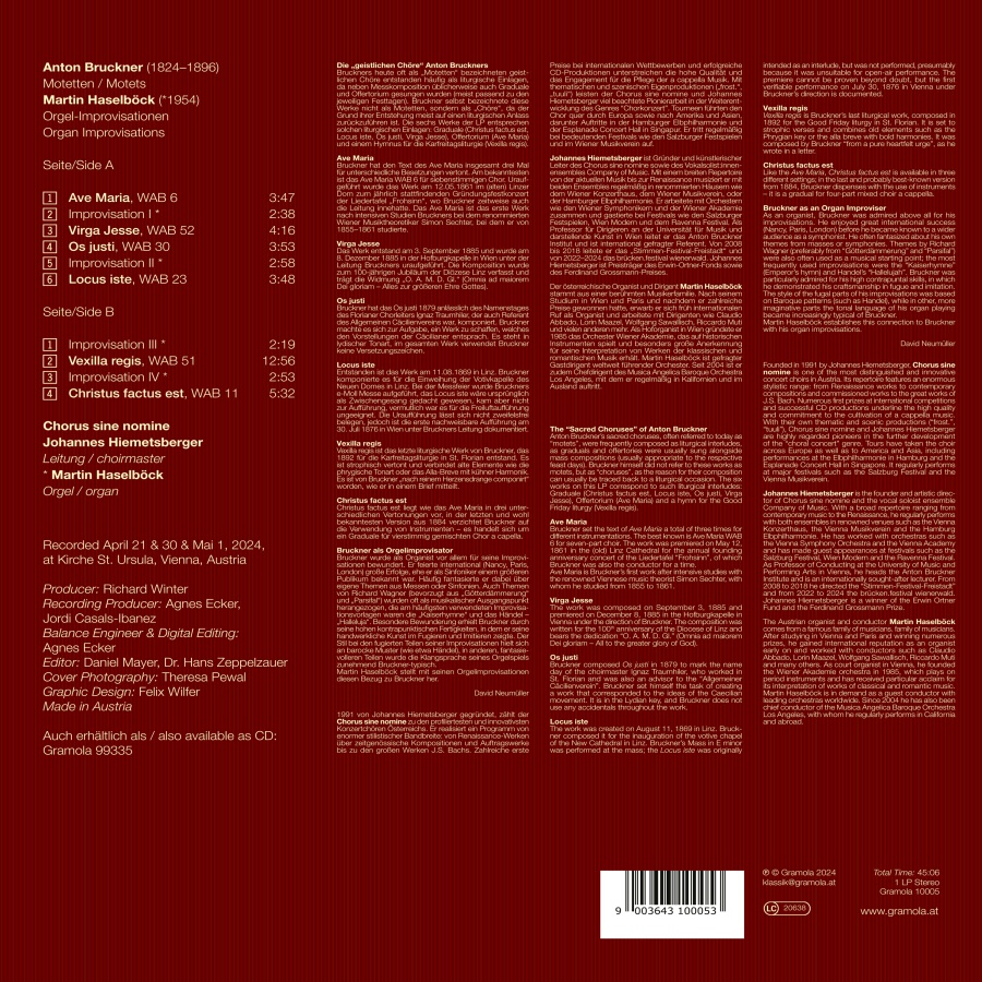 Bruckner: Motets & Organ Improvisations (LP) - slide-1