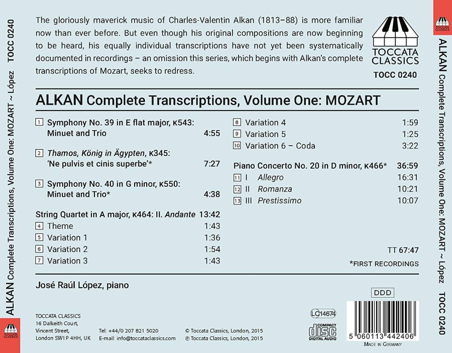 Alkan: The Complete Transcriptions Vol. 1 - Mozart - slide-1