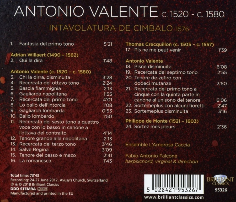 Valente: Intavolatura de Cimbalo - slide-1