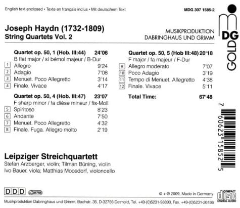 Haydn: String quartets vol. 2 - slide-1