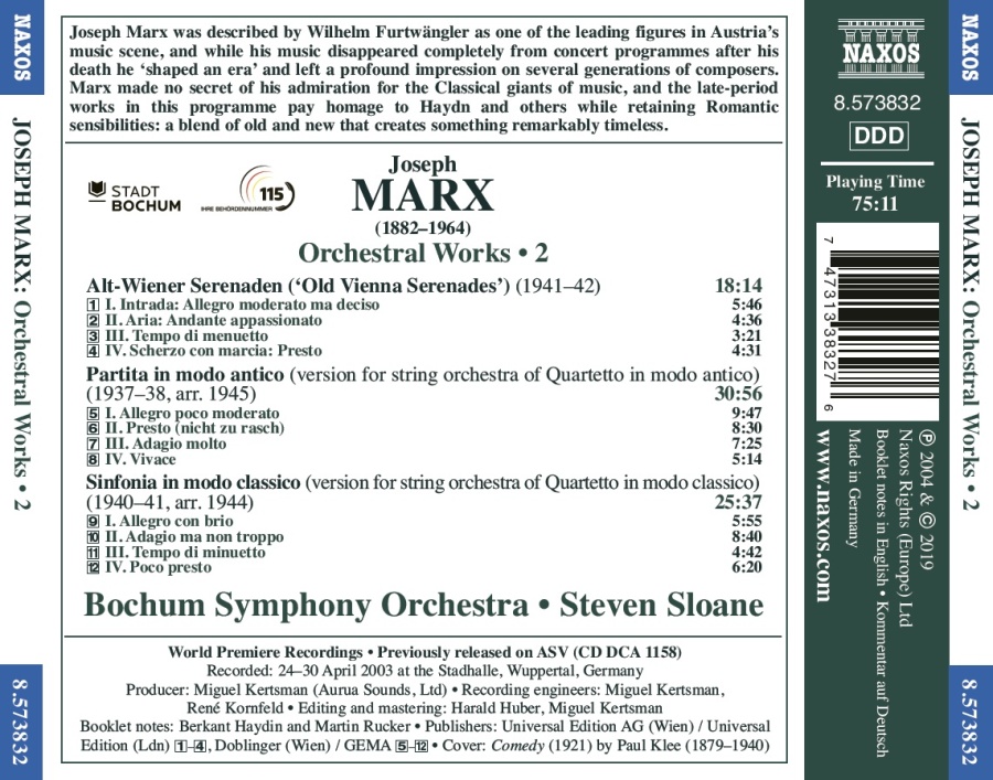 Marx: Orchestral Works Vol. 2 - slide-1