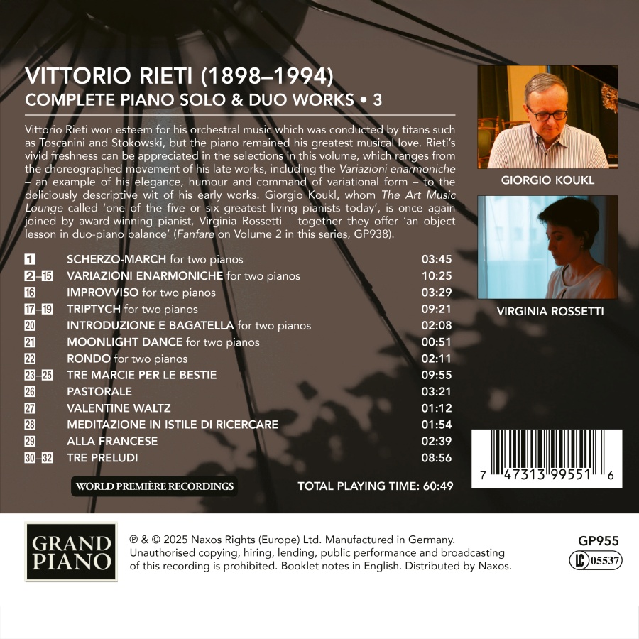 Rieti: Complete Piano Works Vol. 3 - slide-1