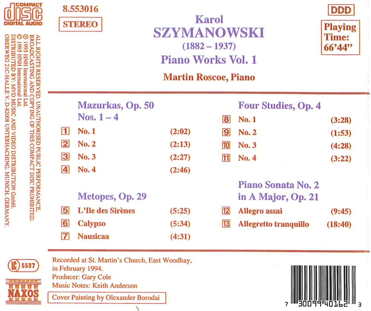 SZYMANOWSKI: Piano Works vol. 1 - slide-1