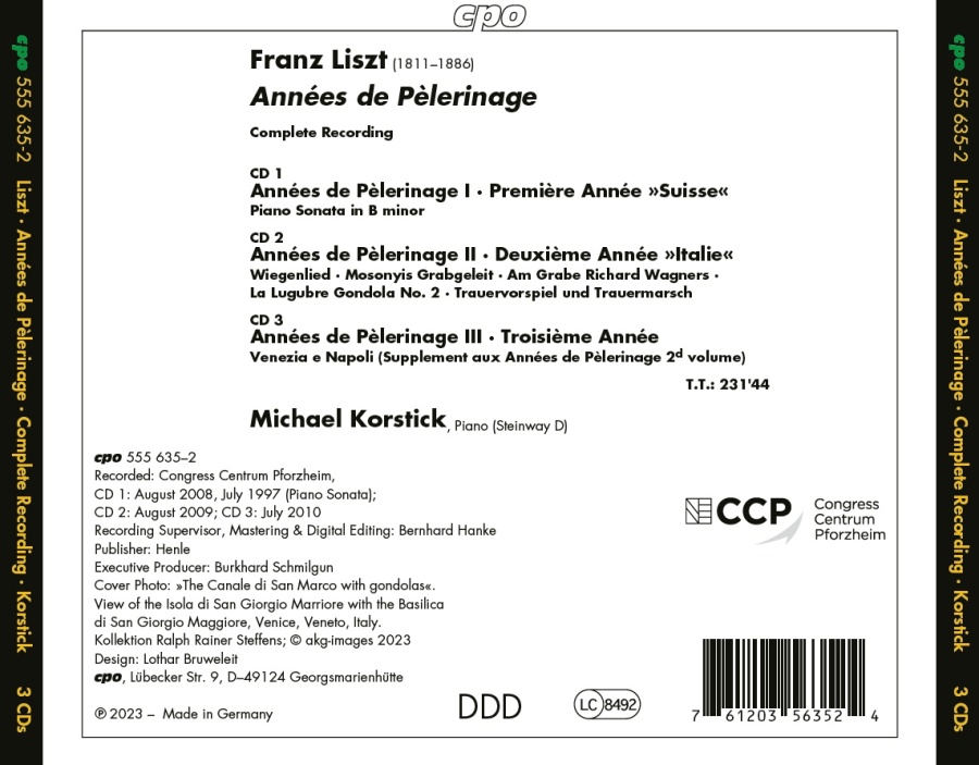 Liszt: Années de Pèlerinage - Complete Recording - slide-1