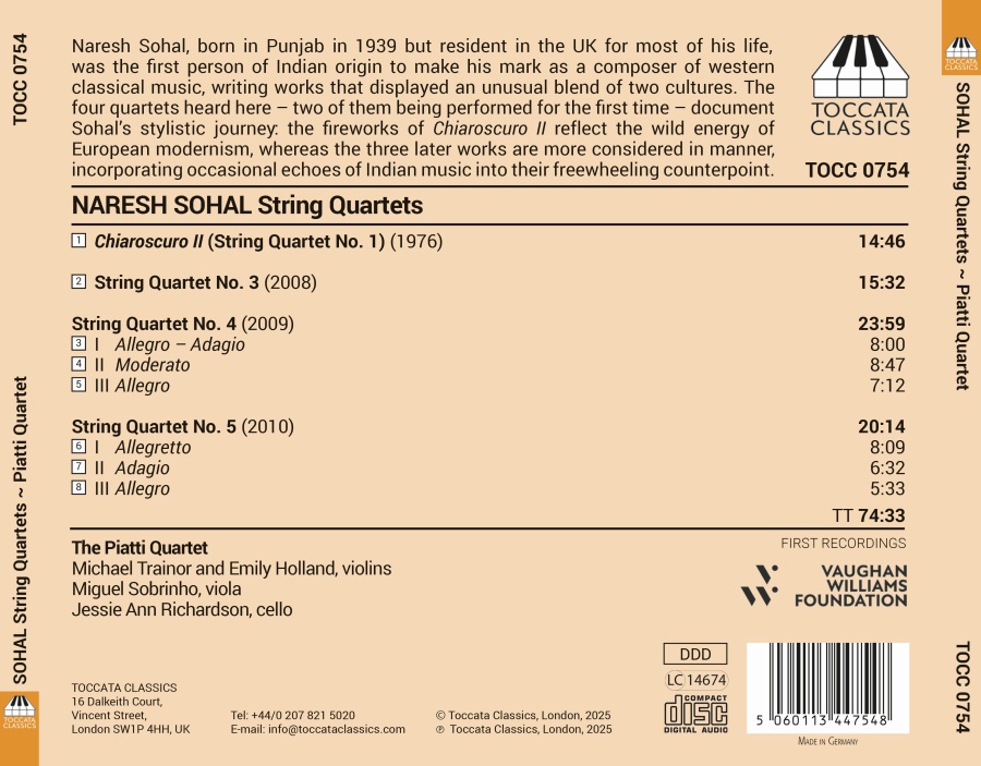 Sohal: String Quartets - slide-1