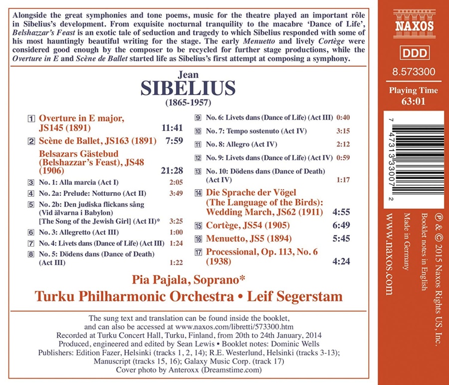 Sibelius: Belshazzar´s Feast Overture in E Scène de Ballet Wedding March - slide-1