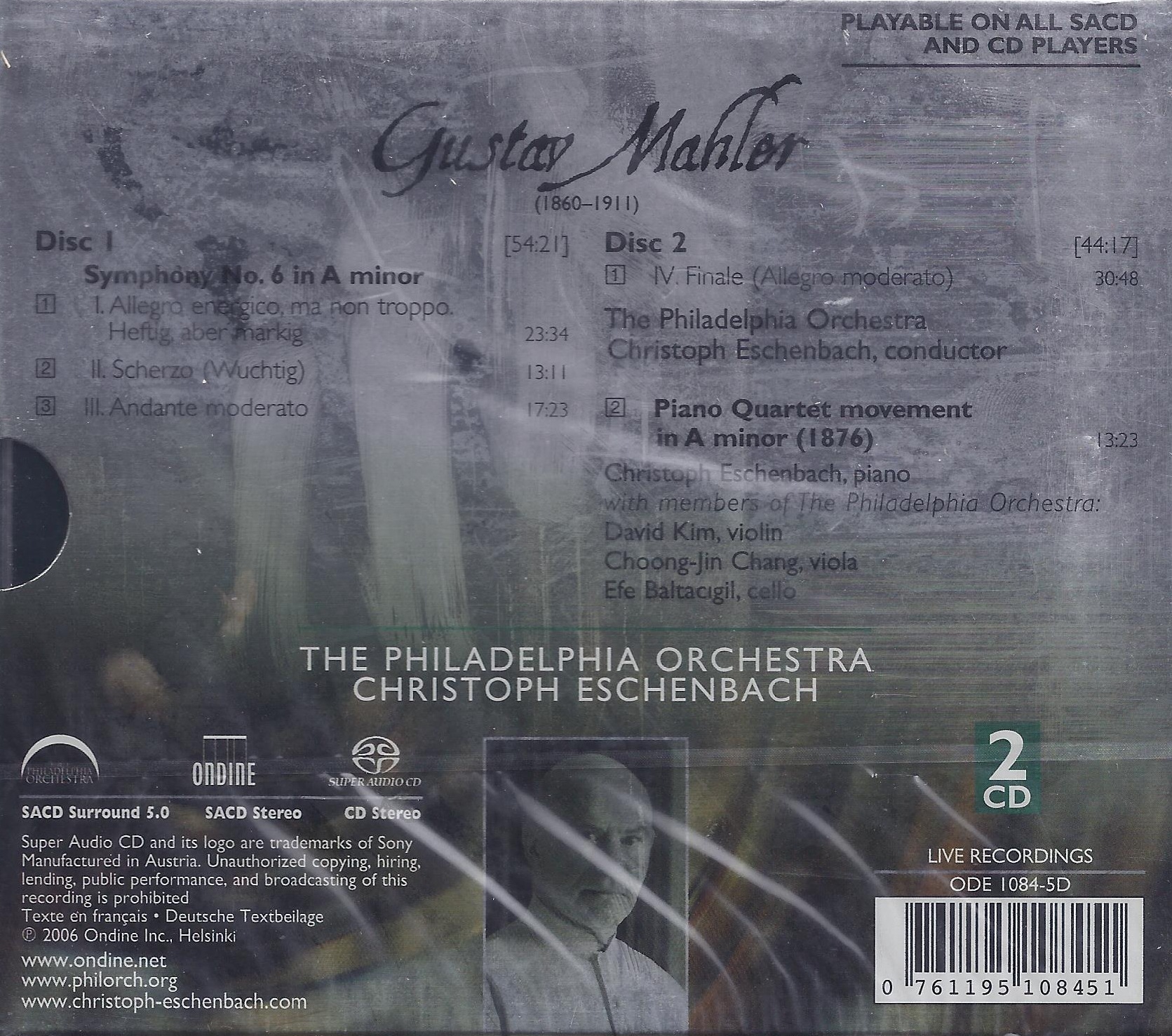 Mahler: Symphony No. 6; Piano Quartet - slide-1