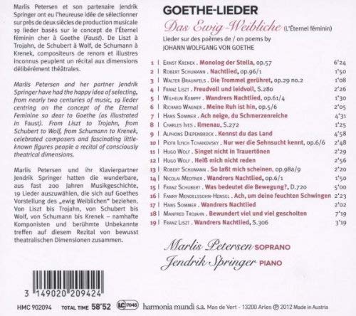 Goethe Lieder - Liszt, Schubert, Wolf, Schumann, Krenek - slide-1
