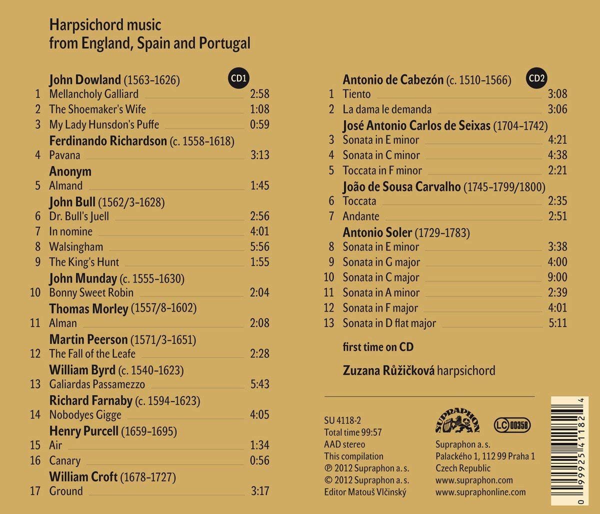 Harpsichord Music of the 16th, 17th and 18th centuries from England, Spain and Portugal - slide-1