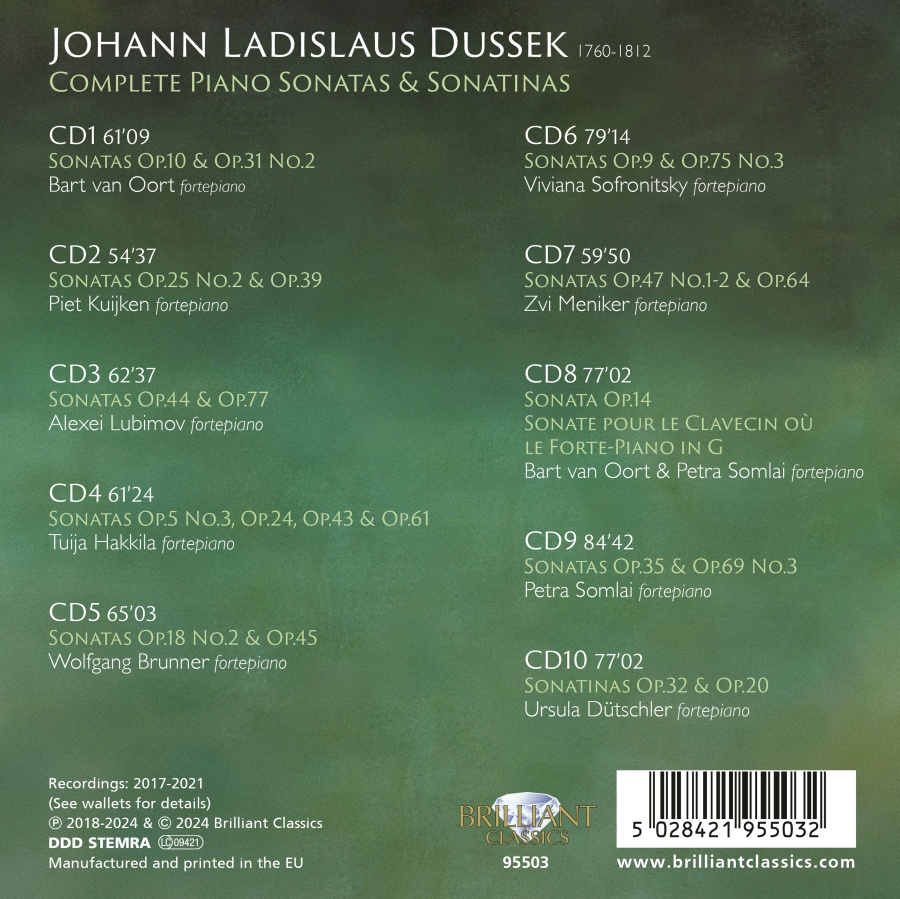 Dussek: Complete Piano Sonatas & Sonatinas - slide-1