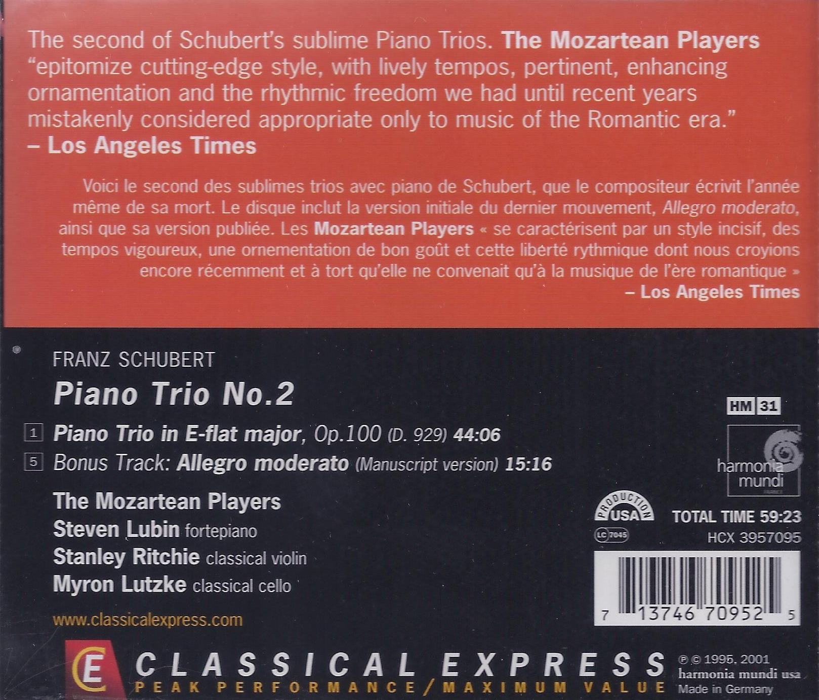 Schubert: Trio No. 2 - slide-1