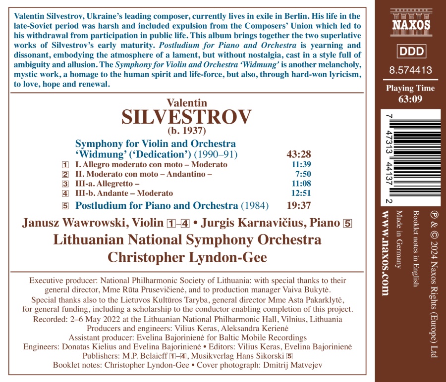 Silvestrov: Symphony for Violin and Orchestra ‘Widmung’ - slide-1