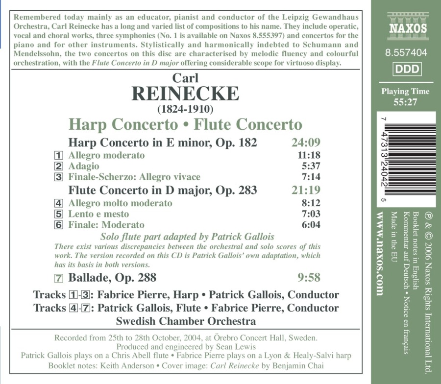 REINECKE: Flute Concerto; Harp Concerto; Ballade - slide-1