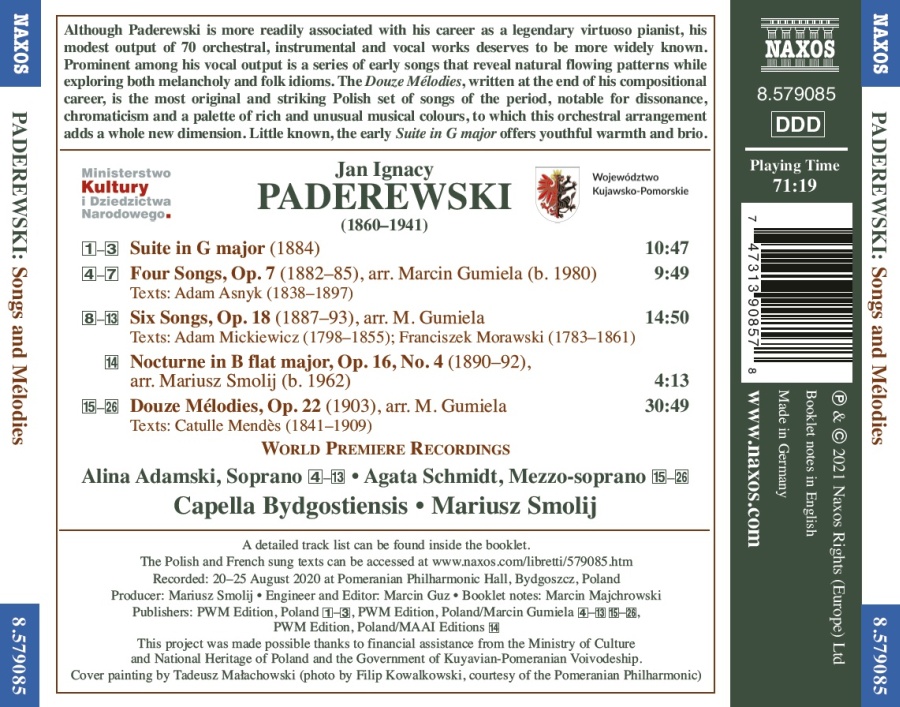 Paderewski: Songs and Melodies - slide-1
