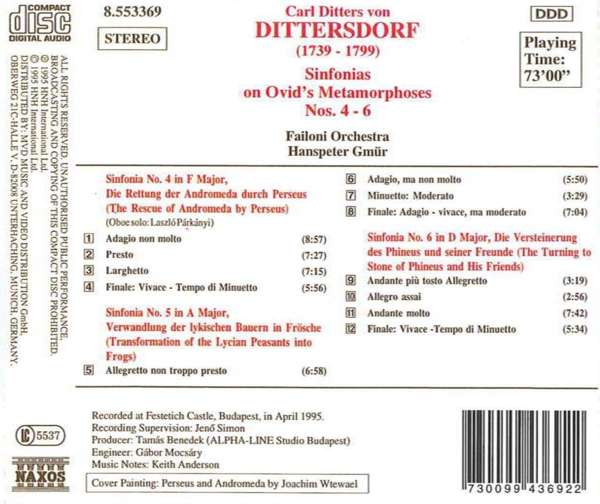 DITTERSDORF: Sinfonias 4 - 6 - slide-1