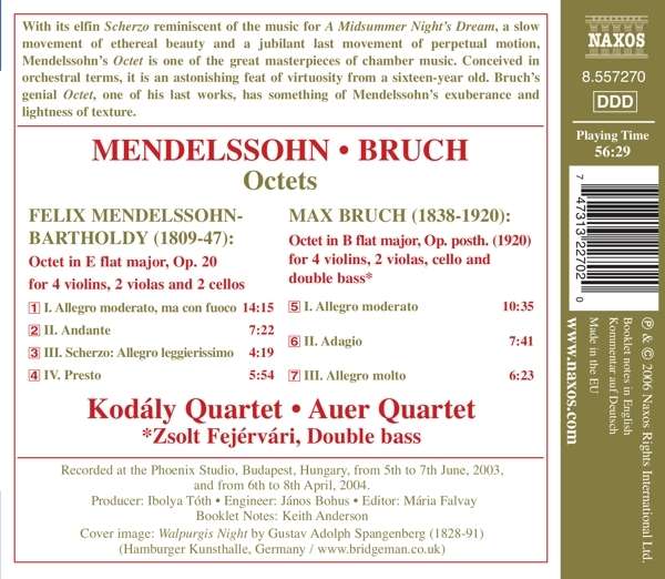 MENDELSSOHN / BRUCH: String Octets - slide-1