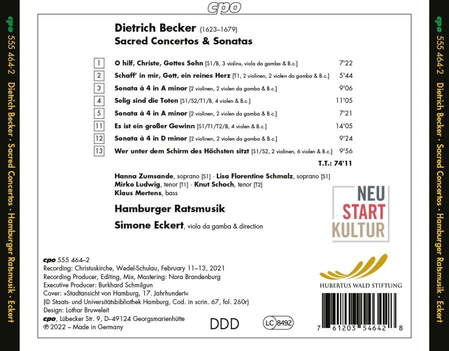 Becker: Sacred Concertos & Sonatas - slide-1