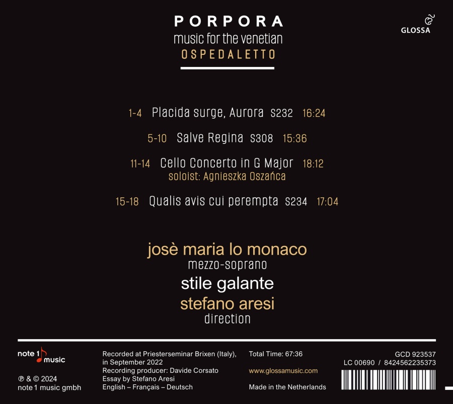 Porpora: Music for the Venetian Ospedaletto - slide-1