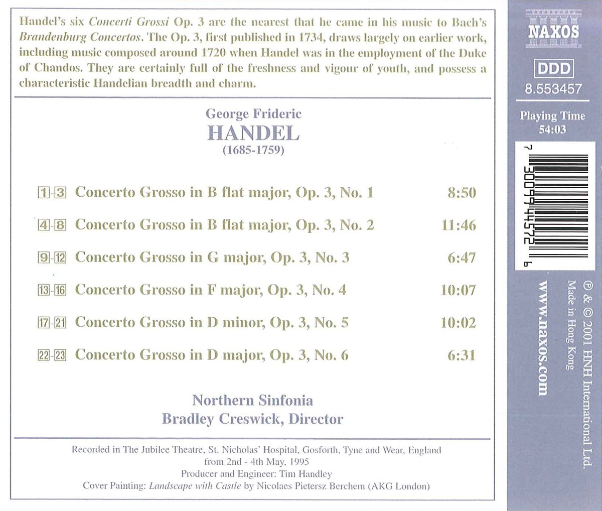 HANDEL: Concerti Grossi op. 3 no. 1 - 6 - slide-1