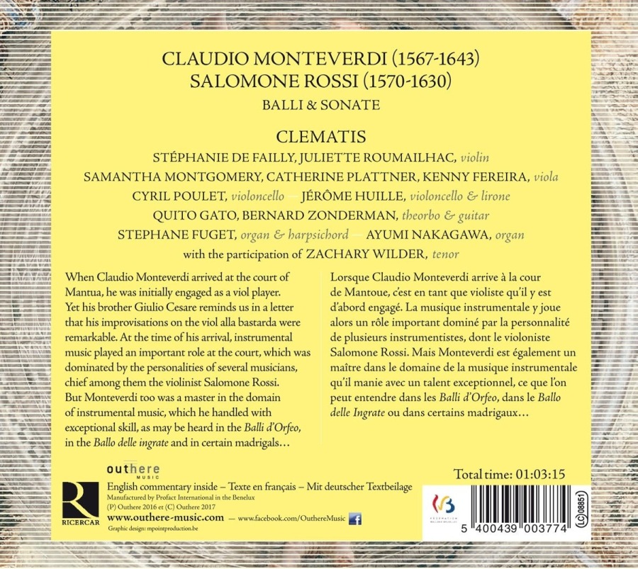 Monteverdi & Rossi: Balli & Sonate - slide-1