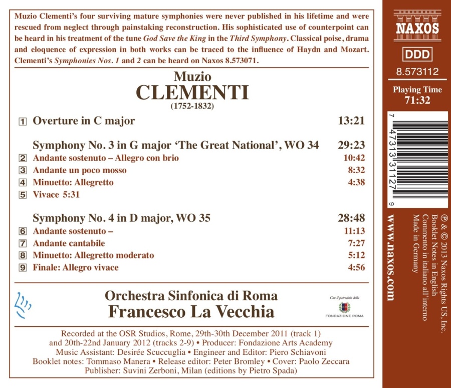 Clementi: Symphonies Nos. 3 & 4, Overture - slide-1